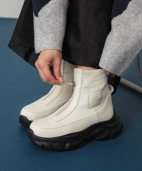 SENSE OF PLACE by URBAN RESEARCH（センスオブプレイスバイアーバンリサーチ）の「スノーブーツ（ブーツ・レディース・ブラック/アイボリー・MEDIUM/LARGE/SMALL）」の6枚目の写真