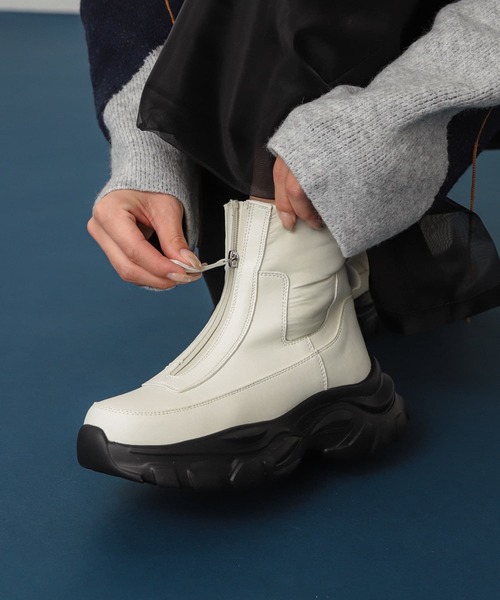 SENSE OF PLACE by URBAN RESEARCH（センスオブプレイスバイアーバンリサーチ）の「スノーブーツ（ブーツ・レディース・ブラック/アイボリー・MEDIUM/LARGE/SMALL）」の7枚目の写真