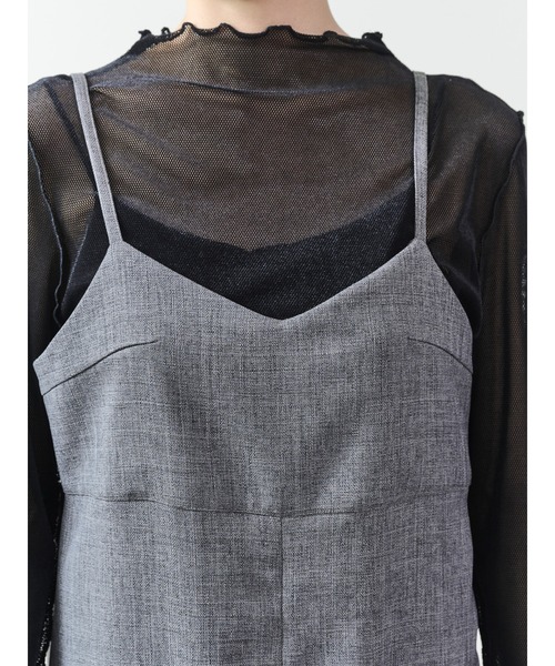 DOLLUPOOPS（ドールアップウップス）の「【定番オケージョンアイテム】ポケットチュールフリルモチーフ オールインワン（サロペット/オーバーオール・レディース・レンガ/チャコールグレー/ブラック・38）」の20枚目の写真