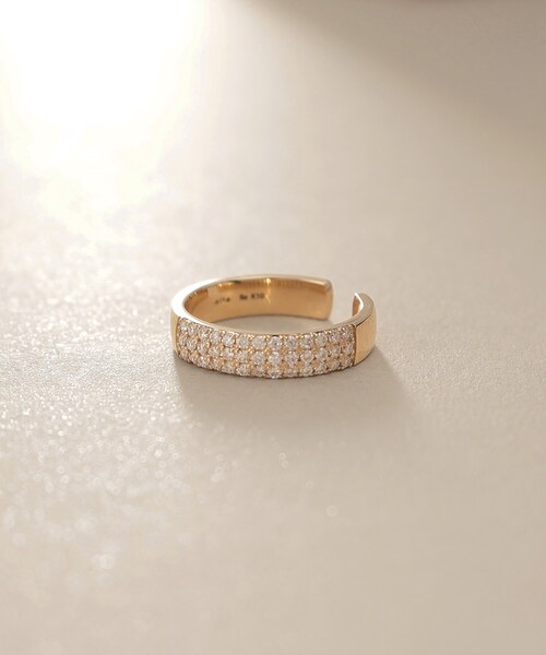 COCOSHNIK（ココシュニック）の「K10【サステナブル】モアサナイト イヤーカフ（イヤーカフ・レディース・ブラウン系その他2・00）」の2枚目の写真