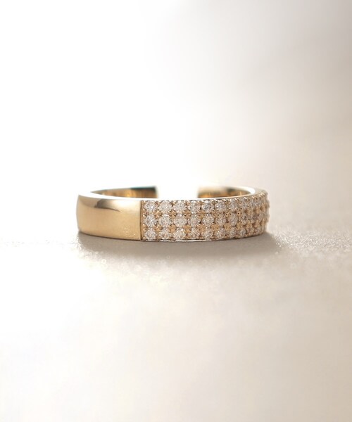 COCOSHNIK（ココシュニック）の「K10【サステナブル】モアサナイト イヤーカフ（イヤーカフ・レディース・ブラウン系その他2・00）」の3枚目の写真