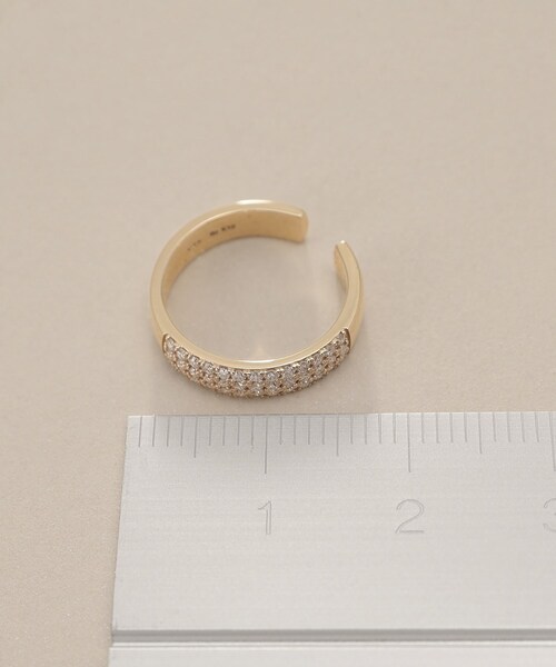 COCOSHNIK（ココシュニック）の「K10【サステナブル】モアサナイト イヤーカフ（イヤーカフ・レディース・ブラウン系その他2・00）」の5枚目の写真