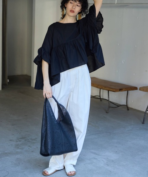 Libra Cue(リブラ キュー)の「サーカスパンツトールサイズ(チノパンツ・メンズ・ホワイト/ブラック・2)」の17枚目の写真