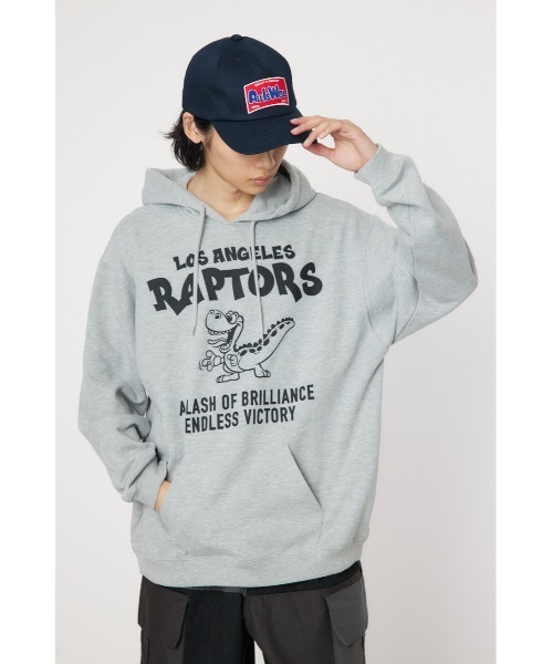 RODEO CROWNS WIDE BOWL(ロデオクラウンズワイドボウル)の「ラプターズフーディー(パーカー・メンズ・杢グレー/マスタード/ブラック・MEDIUM/LARGE)」の2枚目の写真
