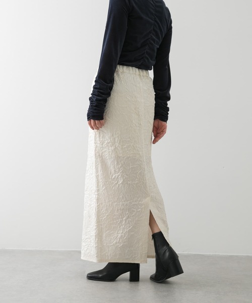 SENSE OF PLACE by URBAN RESEARCH(センスオブプレイスバイアーバンリサーチ)の「シャイニークリンクルイージースカート(スカート・レディース・ブラック/ミント/アイボリー・ONE)」の5枚目の写真