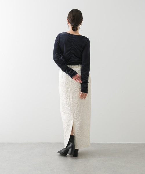 SENSE OF PLACE by URBAN RESEARCH(センスオブプレイスバイアーバンリサーチ)の「シャイニークリンクルイージースカート(スカート・レディース・ブラック/ミント/アイボリー・ONE)」の8枚目の写真