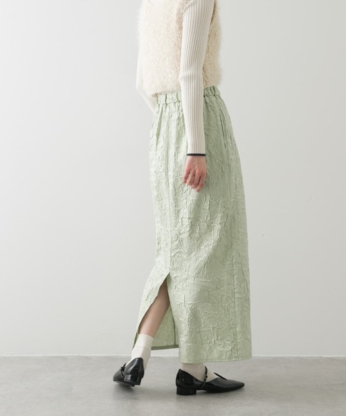 SENSE OF PLACE by URBAN RESEARCH(センスオブプレイスバイアーバンリサーチ)の「シャイニークリンクルイージースカート(スカート・レディース・ブラック/ミント/アイボリー・ONE)」の17枚目の写真