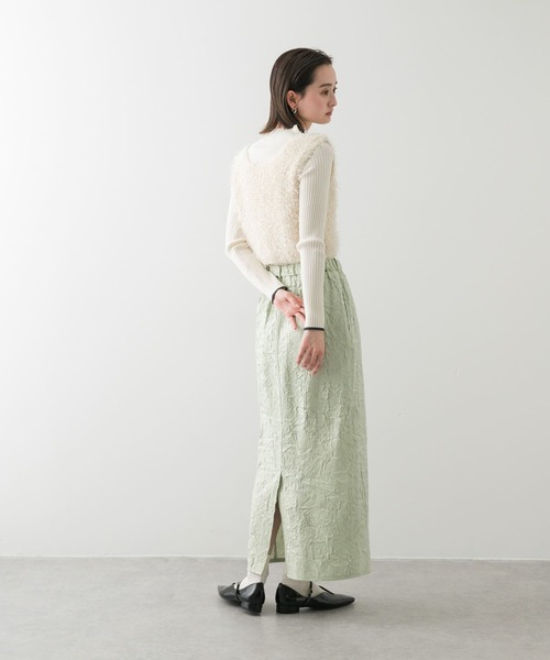 SENSE OF PLACE by URBAN RESEARCH(センスオブプレイスバイアーバンリサーチ)の「シャイニークリンクルイージースカート(スカート・レディース・ブラック/ミント/アイボリー・ONE)」の19枚目の写真