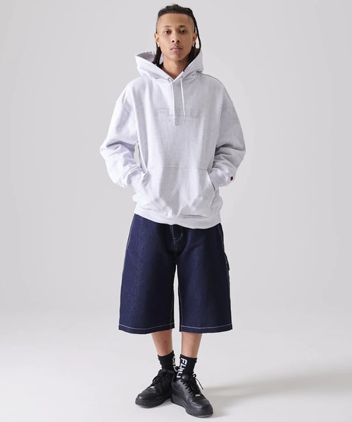 FUBU( フブ)の「FUBU-Rhinestone OG Logo Hoodie(パーカー・メンズ・グレー/ブラック・M/L)」の4枚目の写真