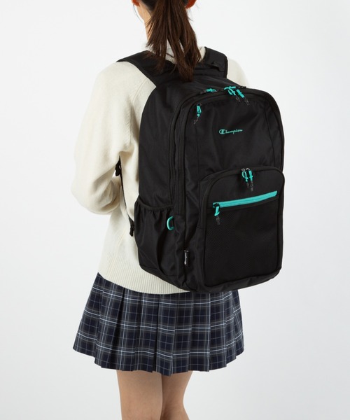 Champion(チャンピオン)の「リュックサック スーシテイ B4サイズ収納 15.6inch収納 37L 63962(バックパック/リュック・メンズ・ブラック×パープル/ベージュ×ブラック/ブラック×ホワイト/ブラック×グリーン・FREE)」の4枚目の写真