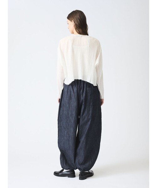 mizuiroind(ミズイロインド)の「mizuiro ind デニムドローストリングボリュームパンツ(その他パンツ・レディース・インディゴブルー/ブルー・FREE)」の8枚目の写真