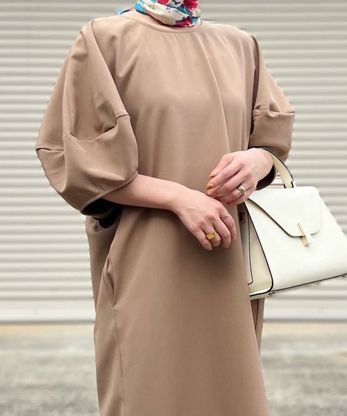 ボリュームスリーブワンピース（ワンピース）｜aquagarage