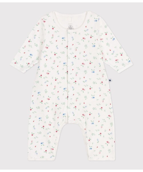 PETIT BATEAU(プチバトー)の「Bodyjama(ロンパース・キッズ・ホワイト系その他・6MONTH/3MONTH/12MONTH)」の1枚目の写真