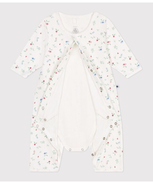 PETIT BATEAU(プチバトー)の「Bodyjama(ロンパース・キッズ・ホワイト系その他・6MONTH/3MONTH/12MONTH)」の5枚目の写真