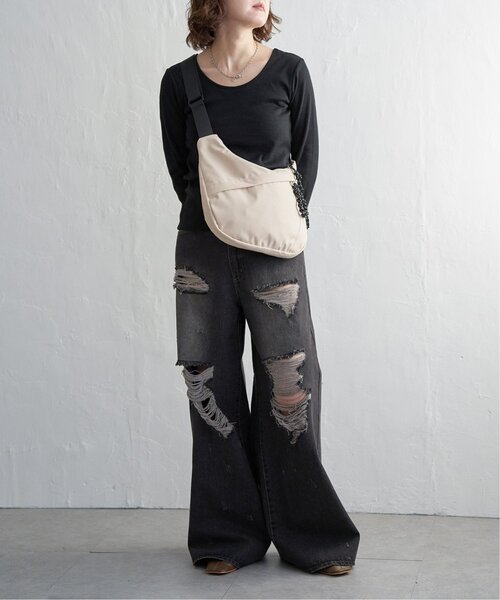 notch.（ノッチ）の「エースショルダーバッグ（ショルダーバッグ・レディース・ブラック/グレー/オフホワイト/カーキ・ONESIZE）」の14枚目の写真