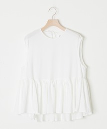 ADAWAS/アダワス HIGH-TWIST COTTON JERSEY GATHERED TEE ギャザーTシャツ 秋物 秋服 2026年秋冬
