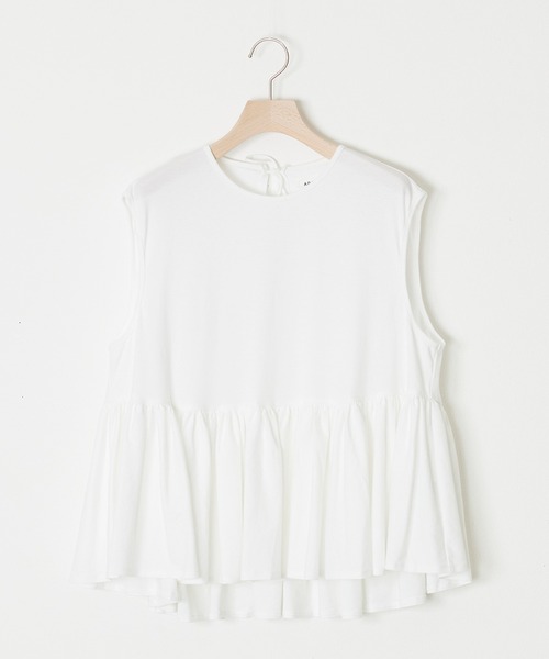 tシャツ ADAWAS/アダワス HIGH-TWIST COTTON JERSEY GATHERED TEE ギャザーTシャツ レディース ADAWAS/アダワス HIGH-TWIST COTTON JERSEY GATHERED TEE