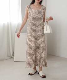 【XS～M 低身長向けサイズあり】クロシェロングワンピース