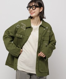 niko and... | チェーン刺繍ミリタリーシャツ(シャツ/ブラウス)