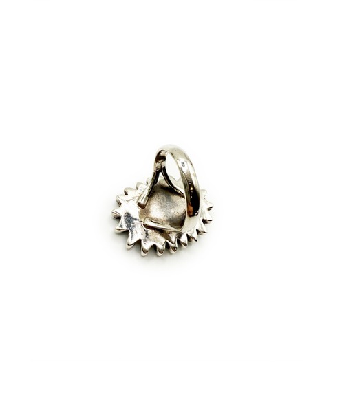 Indian Jewelry(インディアンジュエリー)の「THEATER シアター オーバルフラワーモチーフターコイズシルバーリング Made in USA(リング・レディース・シルバー・#16/#15/#13/#11)」の6枚目の写真