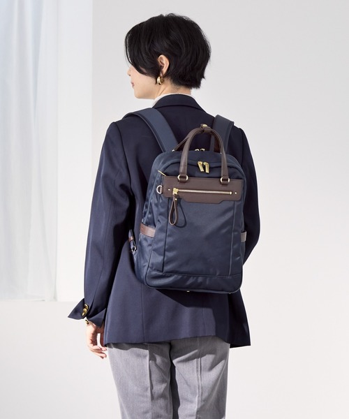 ace.(エース)の「ビジネスリュック ビエナ3 A4サイズ収納 13.3inchPC収納 68704(ビジネスバッグ・レディース・ブラック/ネイビー・FREE)」の14枚目の写真