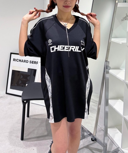 SPIRALGIRL（スパイラルガール）の「レースドッキングゲーミングTシャツ（Tシャツ/カットソー・レディース・ピンク/ボルドー/ブラック・FREE）」の15枚目の写真