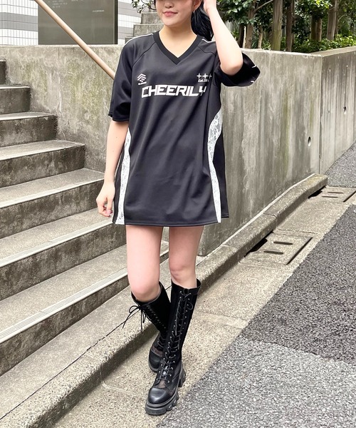 SPIRALGIRL（スパイラルガール）の「レースドッキングゲーミングTシャツ（Tシャツ/カットソー・レディース・ピンク/ボルドー/ブラック・FREE）」の17枚目の写真