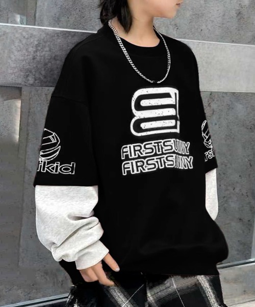 aimoha（アイモハ）の「【aimoha-KIDS-】カラーブロックデザインキッズスウェット（スウェット・キッズ・ホワイト/レッド/ブラック/イエロー・150/140/130/120/160）」の3枚目の写真