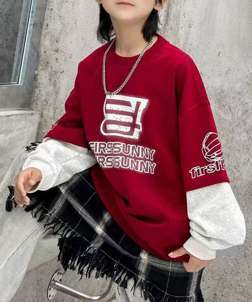 aimoha（アイモハ）の「【aimoha-KIDS-】カラーブロックデザインキッズスウェット（スウェット・キッズ・ホワイト/レッド/ブラック/イエロー・150/140/130/120/160）」の6枚目の写真