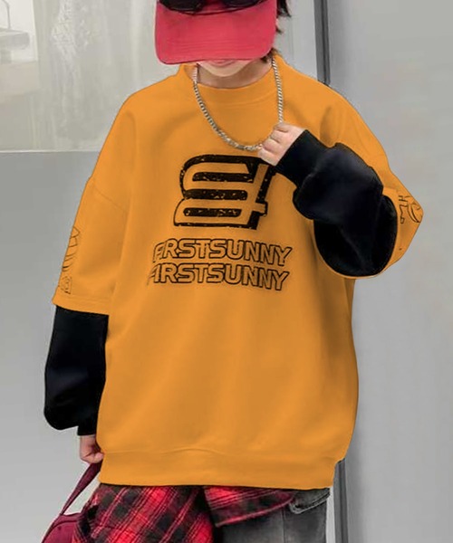 aimoha（アイモハ）の「【aimoha-KIDS-】カラーブロックデザインキッズスウェット（スウェット・キッズ・ホワイト/レッド/ブラック/イエロー・150/140/130/120/160）」の12枚目の写真