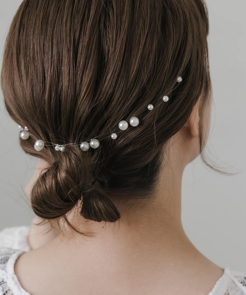 SMELLY(スメリー)の「『WEB/一部店舗限定』パールレイヤードピン(バレッタ/ヘアクリップ・レディース・ホワイト・-)」の2枚目の写真