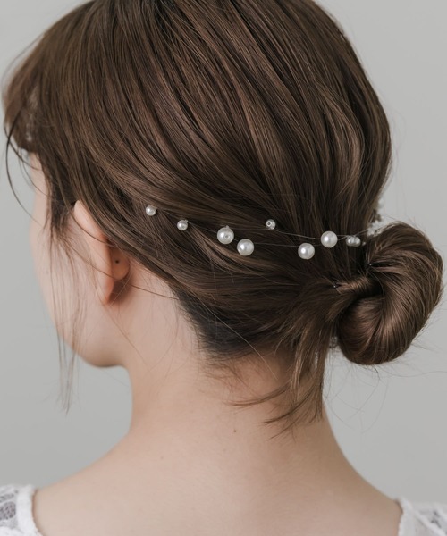 SMELLY(スメリー)の「『WEB/一部店舗限定』パールレイヤードピン(バレッタ/ヘアクリップ・レディース・ホワイト・-)」の3枚目の写真