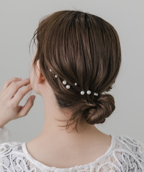 SMELLY(スメリー)の「『WEB/一部店舗限定』パールレイヤードピン(バレッタ/ヘアクリップ・レディース・ホワイト・-)」の4枚目の写真
