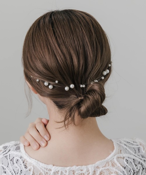 SMELLY(スメリー)の「『WEB/一部店舗限定』パールレイヤードピン(バレッタ/ヘアクリップ・レディース・ホワイト・-)」の5枚目の写真