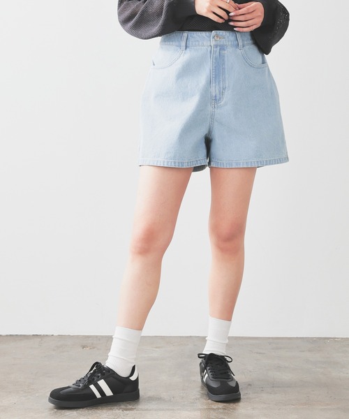 Honeys（ハニーズ）の「デニムショートパンツ（デニムパンツ・レディース・ブルー系その他2/ブルー系その他3/グレー/ブルー系その他・L/LL/M/S/SS）」の7枚目の写真