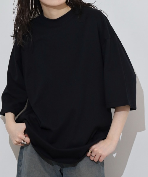 FUNALIVE(ファンアライブ)の「オーバーサイズヘビーウエイト無地裾ラウンドTシャツ(Tシャツ/カットソー・メンズ・ブラック/ネイビー/スミクロ/ホワイト・M/L/LL)」の17枚目の写真