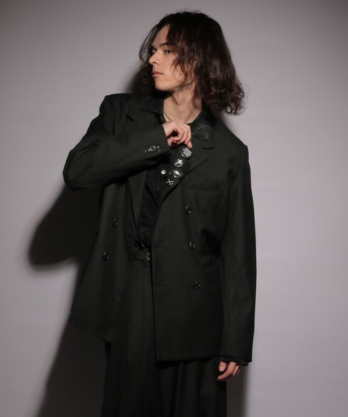 HARE(ハレ)の「【UNDERGROUND MODE】2Pバッジジャケット×ストレートパンツ(HARE)(テーラードジャケット・メンズ・ブラック/グレー・FREE)」の18枚目の写真