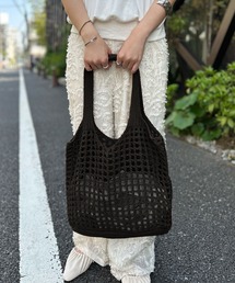 かぎ編みニットショルダーバッグ