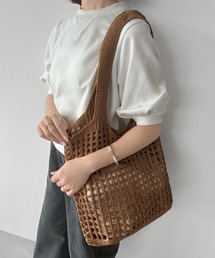 かぎ編みニットショルダーバッグ