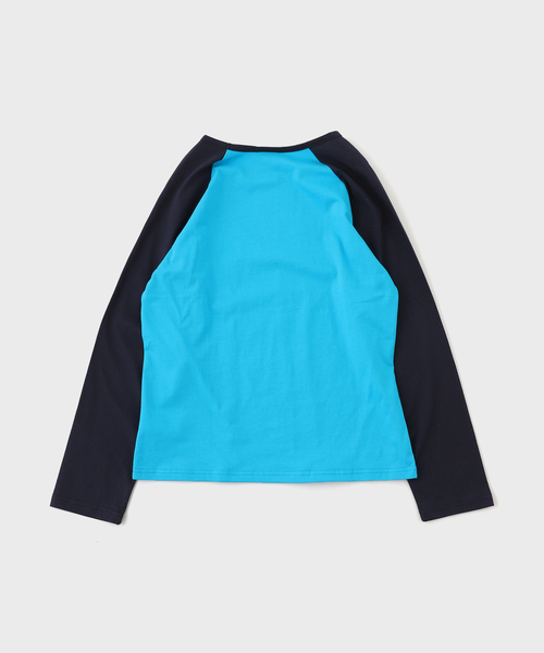 PULP/417EDIFICE(パルプフォーワンセブンエディフィス)の「【Geek Office / ギークオフィス】JUST/ ジャスト RAGLAN SLEEVE TEE(Tシャツ/カットソー・レディース・ネイビー/イエロー・FREE)」の3枚目の写真