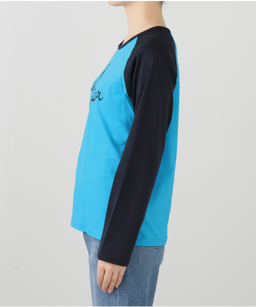 PULP/417EDIFICE(パルプフォーワンセブンエディフィス)の「【Geek Office / ギークオフィス】JUST/ ジャスト RAGLAN SLEEVE TEE(Tシャツ/カットソー・レディース・ネイビー/イエロー・FREE)」の9枚目の写真