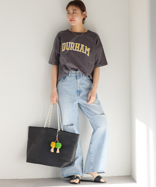 Le Voyage en Panier(ルヴォヤージュアンパニエ)の「【Le voyage en panier/ル ヴォヤージュエンパニエ】 POMPOM TOTE(トートバッグ・レディース・ブラック/アイボリー・FREE)」の16枚目の写真