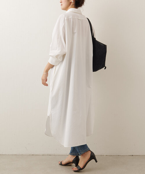 BEARDSLEY（ビアズリー）の「ドライオックスシャツワンピース（ワンピース・レディース・ホワイト・FREE）」の16枚目の写真