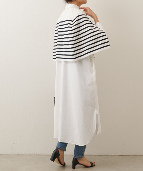 BEARDSLEY（ビアズリー）の「ドライオックスシャツワンピース（ワンピース・レディース・ホワイト・FREE）」の2枚目の写真