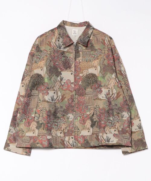 Revo.（レボ）の「Revo. 風景画 ジャガード 総柄 ゴブランジャケット（ブルゾン・メンズ・グレー/ブルー/ブラウン・1/2）」の13枚目の写真