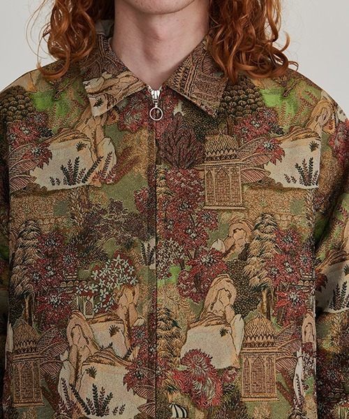 Revo.（レボ）の「Revo. 風景画 ジャガード 総柄 ゴブランジャケット（ブルゾン・メンズ・グレー/ブルー/ブラウン・1/2）」の9枚目の写真