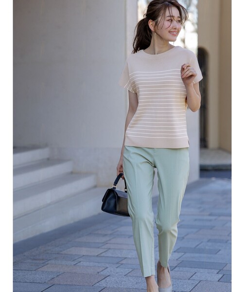 ANY SIS（エニィスィス）の「エアリーストレッチ テーパードパンツ（その他パンツ・レディース・ダルブルー系/ピンク系/ベージュ系/ネイビー系/ライトグリーン系/ホワイト系/ブラック系・1/2/3）」の8枚目の写真