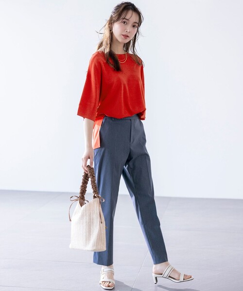 ANY SIS（エニィスィス）の「エアリーストレッチ テーパードパンツ（その他パンツ・レディース・ダルブルー系/ピンク系/ベージュ系/ネイビー系/ライトグリーン系/ホワイト系/ブラック系・1/2/3）」の12枚目の写真