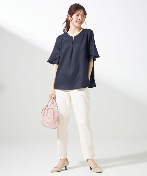 ANY SIS（エニィスィス）の「エアリーストレッチ テーパードパンツ（その他パンツ・レディース・ダルブルー系/ピンク系/ベージュ系/ネイビー系/ライトグリーン系/ホワイト系/ブラック系・1/2/3）」の17枚目の写真