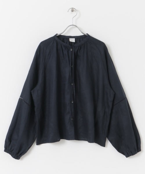 セール】リネンハシゴレースブラウス（Tシャツ/カットソー